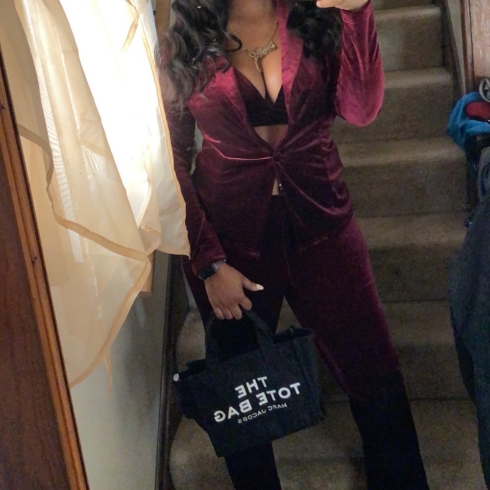Burgundy suit 3 piece